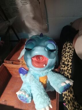 Cuddly Blue Interactive Dragon Plush Toy